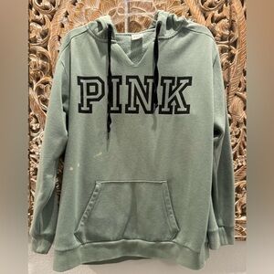 PINK by Victoria’s Secret Green Sweatshirt Hoodie- size M